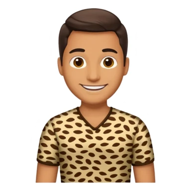 man with dress animal print \ sticker