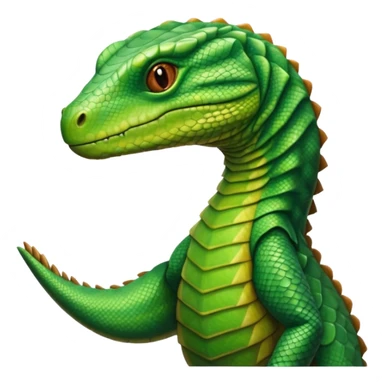 Brown Skinned Hand shaking hands with green scaled reptile hand  sticker