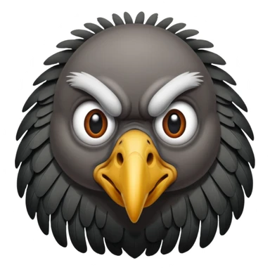 vulture - kind of menacing but in a funny comical way sticker