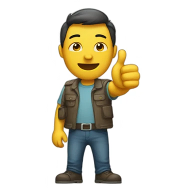 person giving thumbs up sticker