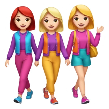 Gezen kız arkadaş grubu sticker