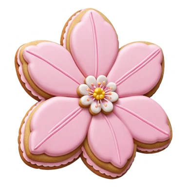 Cherry blossom shaped of a cookie sticker