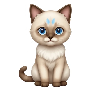 full body of baby Slamese cat  sticker