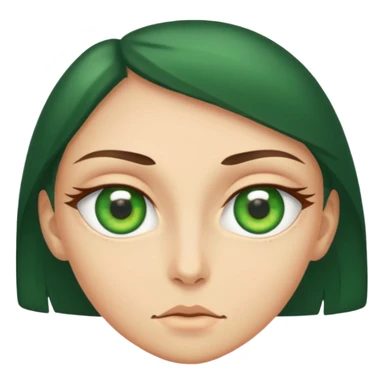 Make two green eyes sticker