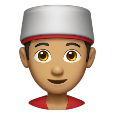 Moroccan wearing fez hat sticker