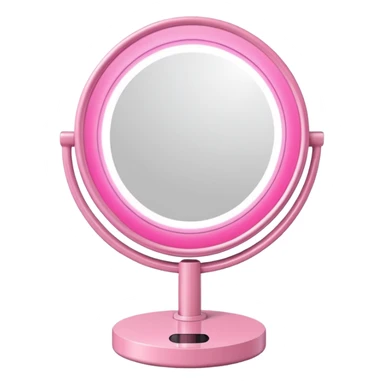 Pink LED vanity mirror  sticker