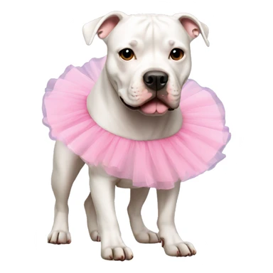 Pitbull in a tutu sticker