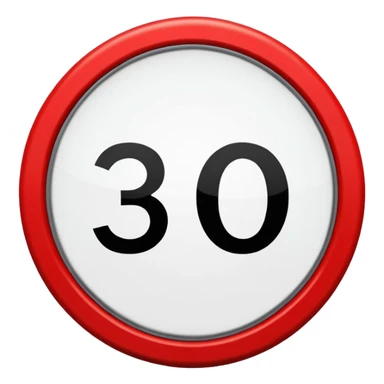 tempo 30 verkehrsschild sticker