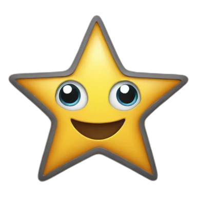 Happy eye star sticker