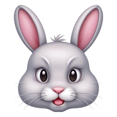 Mad bunny with a bow sticker