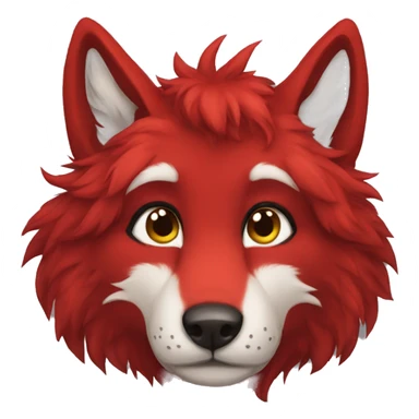 red furry anthro wolf sticker