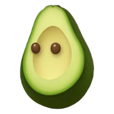 Fluffy stuffed avocado sticker