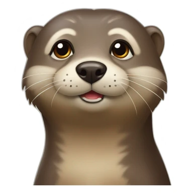 Loutre sur un chien sticker