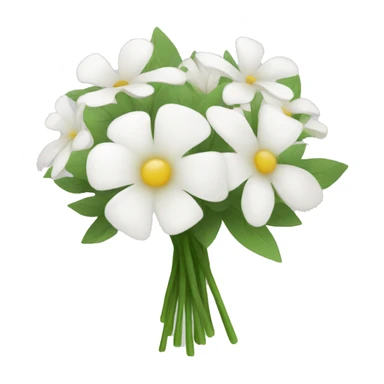 White flower bouquet sticker
