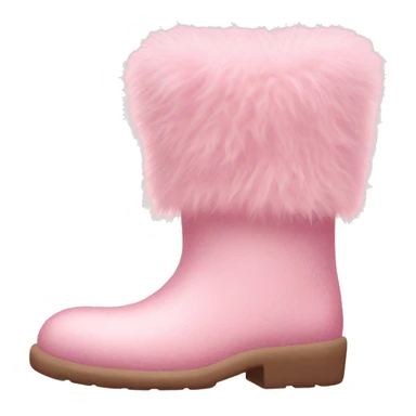 light pink fuzzy boots sticker