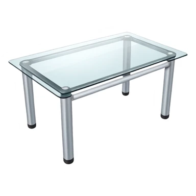 table with glass sticker