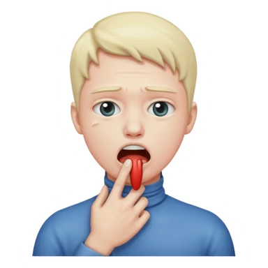 person choking themselves  sticker