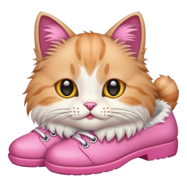 Cat with shoes pink  sticker