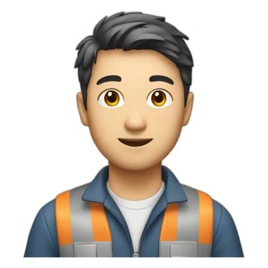 Asian Research Engineer Mechanic sticker