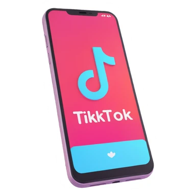 a smartphone with a tiktok video sticker