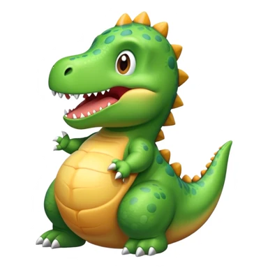 Dinosaur rocking a baby sticker