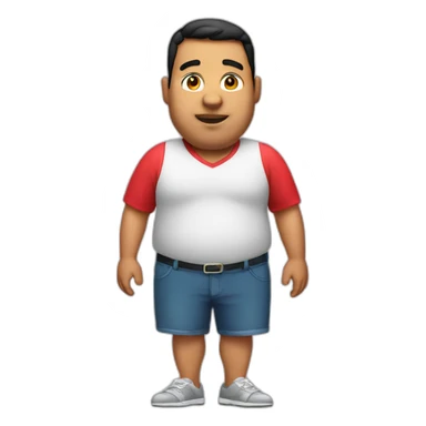 Fat latino Guy with red pants sticker