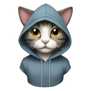A cat with a hoodie  sticker