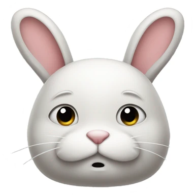 rabbit body unhappy sticker