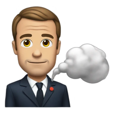 macron qui fume sticker