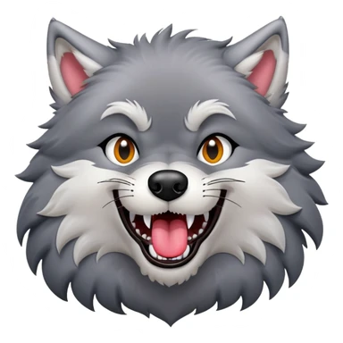 alpha wolf making silly face sticker