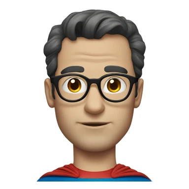  pale superman with glasses sticker