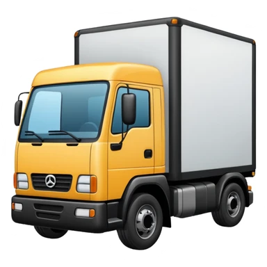 make a shipping truck emoji no colors just black outline of it and white background sticker