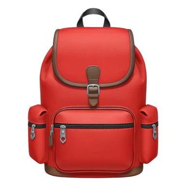 red small backpack sticker