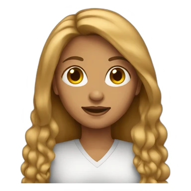 woman tan skin long hair on laptop sticker