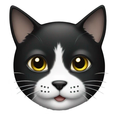 Black cat with white dots sticker
