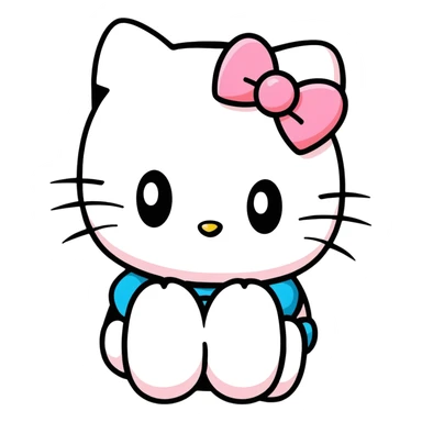 hello kitty emotion heart eyes sticker