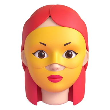 face with beauty mask sticker
