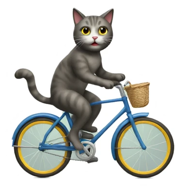 Cat riding a bike sticker