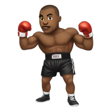 Mike tyson fighting as a kid sticker