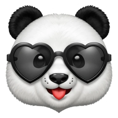 Panda with heart shades glasses sticker
