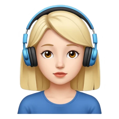 girl listening to music sticker