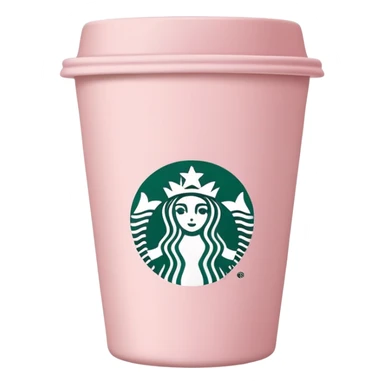 Powder pink Starbucks cup sticker