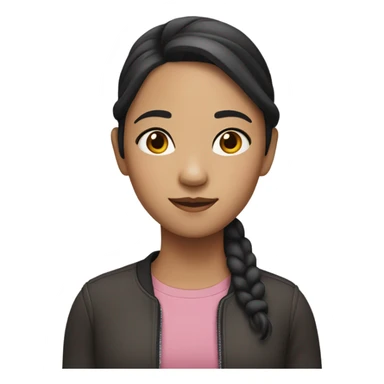 A blasian girl  sticker