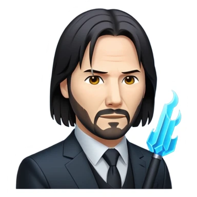 John wick emoji 100x100 sticker