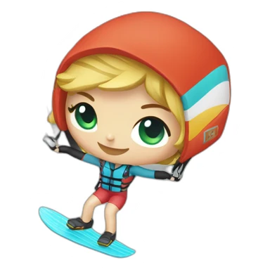 female kiteboarding sticker