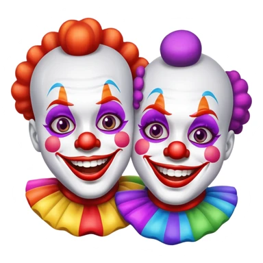 two clowns sticker