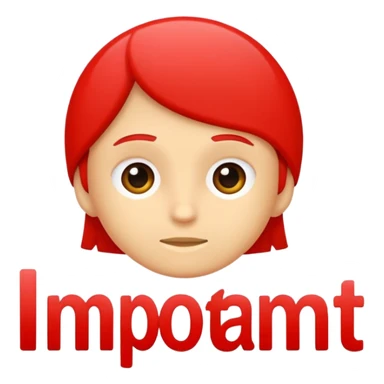 The Word "important" written in a red font sticker