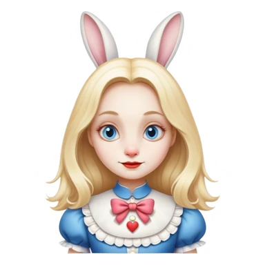 Alice in wonderland rabbit sticker