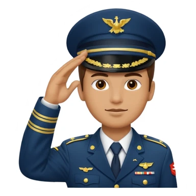 Military guy saluting sticker