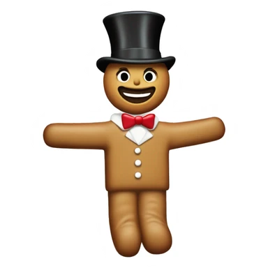The monopoly man as a gingerbread man  sticker